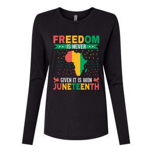 Juneteenth Emancipation Day Celebration Womens Cotton Relaxed Long Sleeve T-Shirt