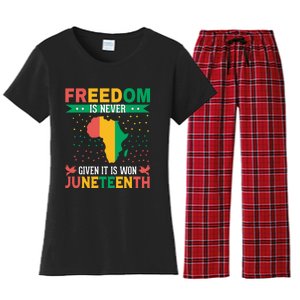 Juneteenth Emancipation Day Celebration Women's Flannel Pajama Set