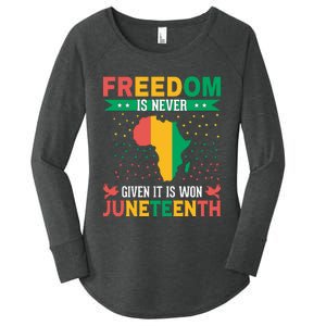 Juneteenth Emancipation Day Celebration Women's Perfect Tri Tunic Long Sleeve Shirt