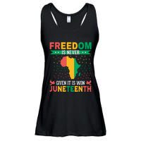 Juneteenth Emancipation Day Celebration Ladies Essential Flowy Tank