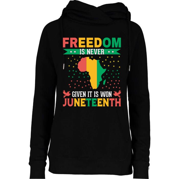 Juneteenth Emancipation Day Celebration Womens Funnel Neck Pullover Hood