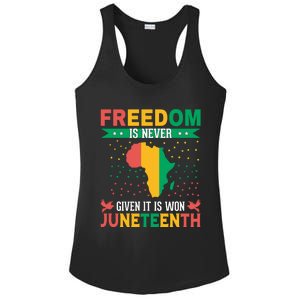 Juneteenth Emancipation Day Celebration Ladies PosiCharge Competitor Racerback Tank