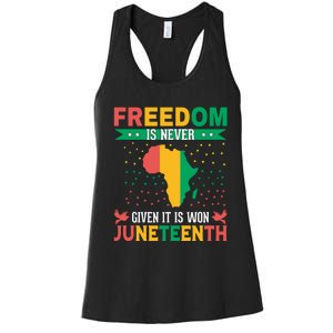 Juneteenth Emancipation Day Celebration Women's Racerback Tank