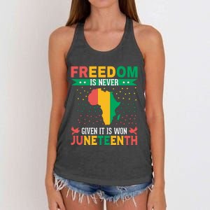 Juneteenth Emancipation Day Celebration Women's Knotted Racerback Tank