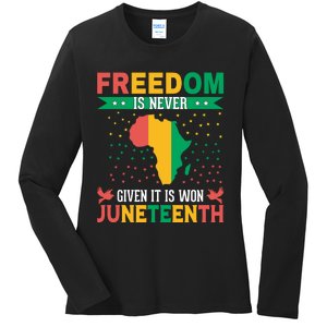 Juneteenth Emancipation Day Celebration Ladies Long Sleeve Shirt