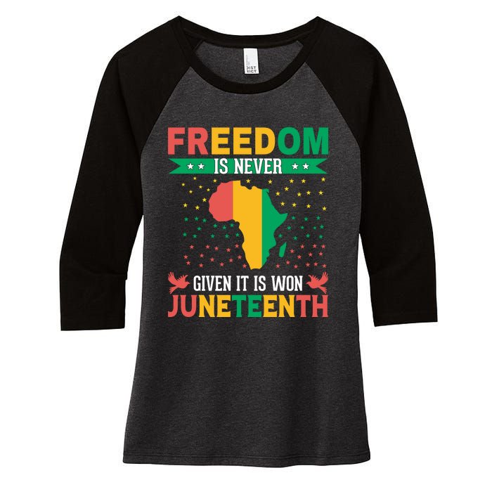 Juneteenth Emancipation Day Celebration Women's Tri-Blend 3/4-Sleeve Raglan Shirt