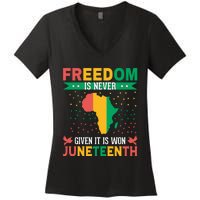 Juneteenth Emancipation Day Celebration Women's V-Neck T-Shirt