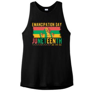 Juneteenth Emancipation Day Commemoration Ladies PosiCharge Tri-Blend Wicking Tank