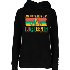 Juneteenth Emancipation Day Commemoration Womens Funnel Neck Pullover Hood