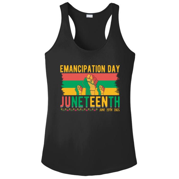 Juneteenth Emancipation Day Commemoration Ladies PosiCharge Competitor Racerback Tank