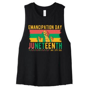 Juneteenth Emancipation Day Commemoration Women's Racerback Cropped Tank