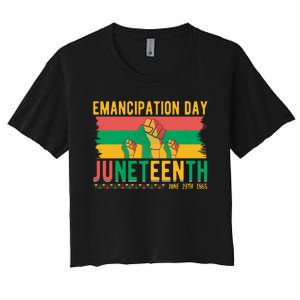 Juneteenth Emancipation Day Commemoration Women's Crop Top Tee