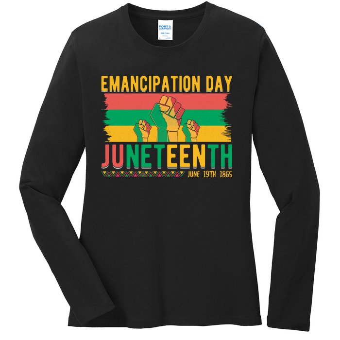 Juneteenth Emancipation Day Commemoration Ladies Long Sleeve Shirt