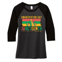 Juneteenth Emancipation Day Commemoration Women's Tri-Blend 3/4-Sleeve Raglan Shirt