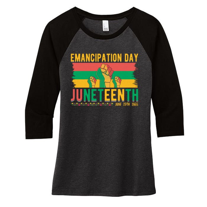 Juneteenth Emancipation Day Commemoration Women's Tri-Blend 3/4-Sleeve Raglan Shirt