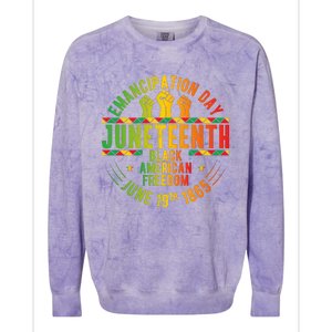 Juneteenth Emancipation Day Freedom Celebration Graphic Colorblast Crewneck Sweatshirt