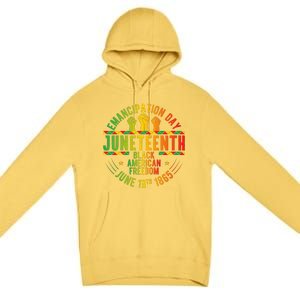 Juneteenth Emancipation Day Freedom Celebration Graphic Premium Pullover Hoodie