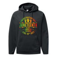 Juneteenth Emancipation Day Freedom Celebration Graphic Performance Fleece Hoodie