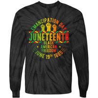 Juneteenth Emancipation Day Freedom Celebration Graphic Tie-Dye Long Sleeve Shirt