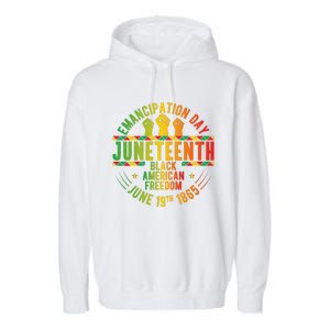 Juneteenth Emancipation Day Freedom Celebration Graphic Garment-Dyed Fleece Hoodie