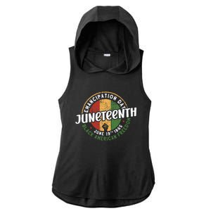 Juneteenth Emancipation Day Black American Freedom Ladies PosiCharge Tri-Blend Wicking Draft Hoodie Tank