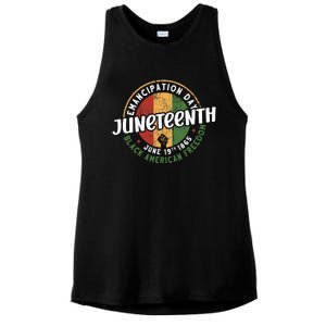 Juneteenth Emancipation Day Black American Freedom Ladies PosiCharge Tri-Blend Wicking Tank