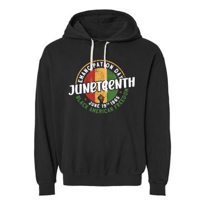 Juneteenth Emancipation Day Black American Freedom Garment-Dyed Fleece Hoodie