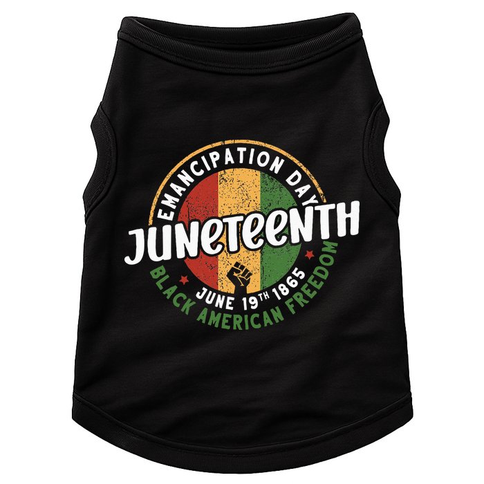 Juneteenth Emancipation Day Black American Freedom Doggie Tank