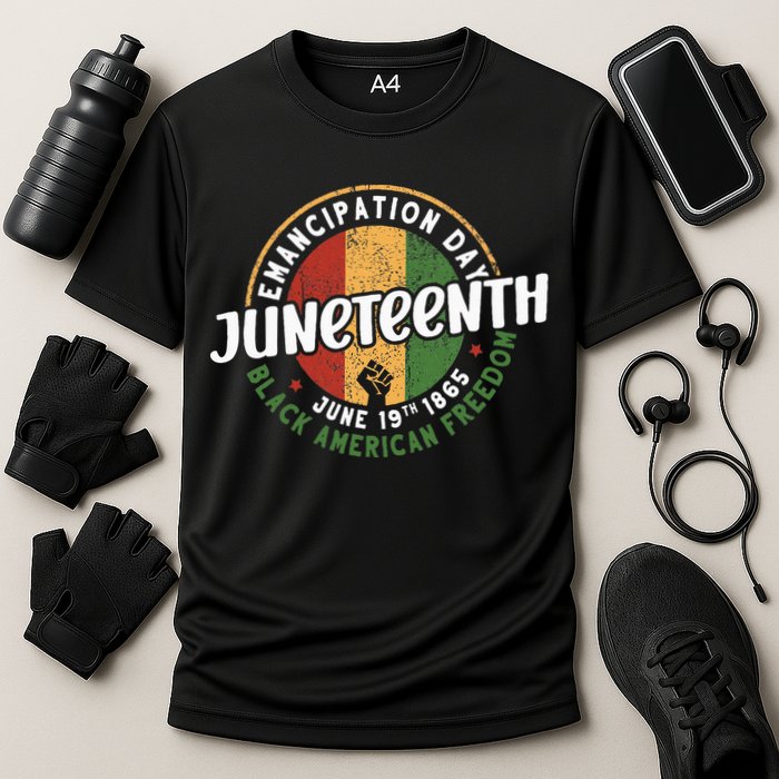 Juneteenth Emancipation Day Black American Freedom Cooling Performance Crew T-Shirt