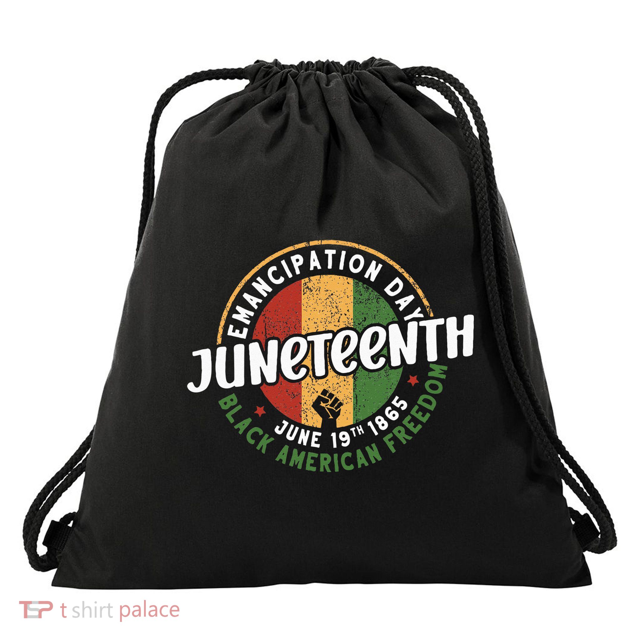 Juneteenth Emancipation Day Black American Freedom Drawstring Bag