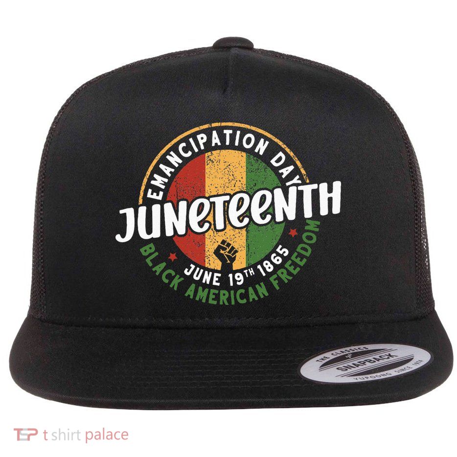 Juneteenth Emancipation Day Black American Freedom Flatbill Hat