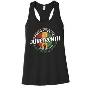 Juneteenth Emancipation Day Black American Freedom Women's Racerback Tank