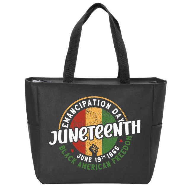 Juneteenth Emancipation Day Black American Freedom Zip Tote Bag