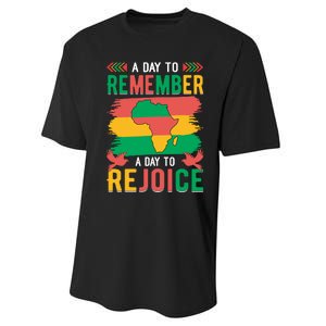 Juneteenth Emancipation Day A Day To Remember And Rejoice Performance Sprint T-Shirt