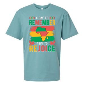 Juneteenth Emancipation Day A Day To Remember And Rejoice Sueded Cloud Jersey T-Shirt