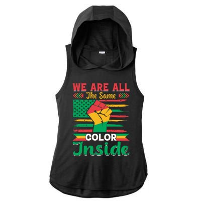 Juneteenth Emancipation Day Celebration Ladies PosiCharge Tri-Blend Wicking Draft Hoodie Tank