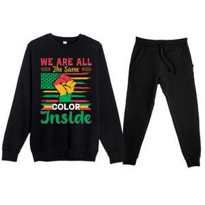 Juneteenth Emancipation Day Celebration Premium Crewneck Sweatsuit Set