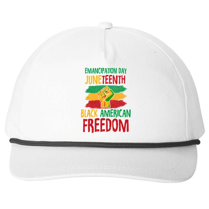 Juneteenth Emancipation Day Black American Freedom Snapback Five-Panel Rope Hat