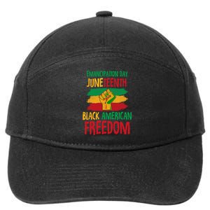 Juneteenth Emancipation Day Black American Freedom 7-Panel Snapback Hat