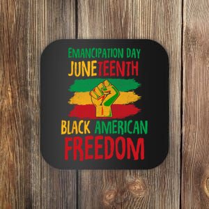 Juneteenth Emancipation Day Black American Freedom Coaster