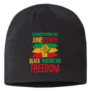 Juneteenth Emancipation Day Black American Freedom Sustainable Beanie