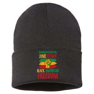 Juneteenth Emancipation Day Black American Freedom Sustainable Knit Beanie