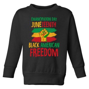 Juneteenth Emancipation Day Black American Freedom Toddler Sweatshirt