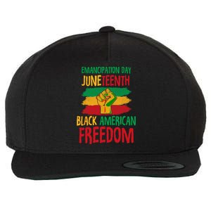 Juneteenth Emancipation Day Black American Freedom Wool Snapback Cap