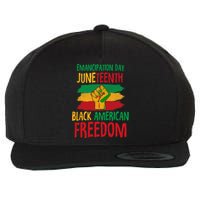 Juneteenth Emancipation Day Black American Freedom Wool Snapback Cap