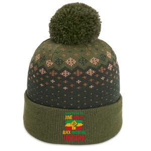 Juneteenth Emancipation Day Black American Freedom The Baniff Cuffed Pom Beanie