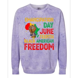 Juneteenth Emancipation Day Black American Freedom Colorblast Crewneck Sweatshirt