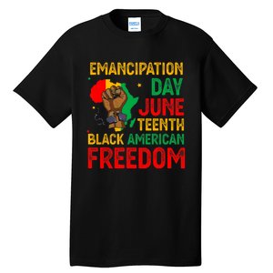 Juneteenth Emancipation Day Black American Freedom Tall T-Shirt