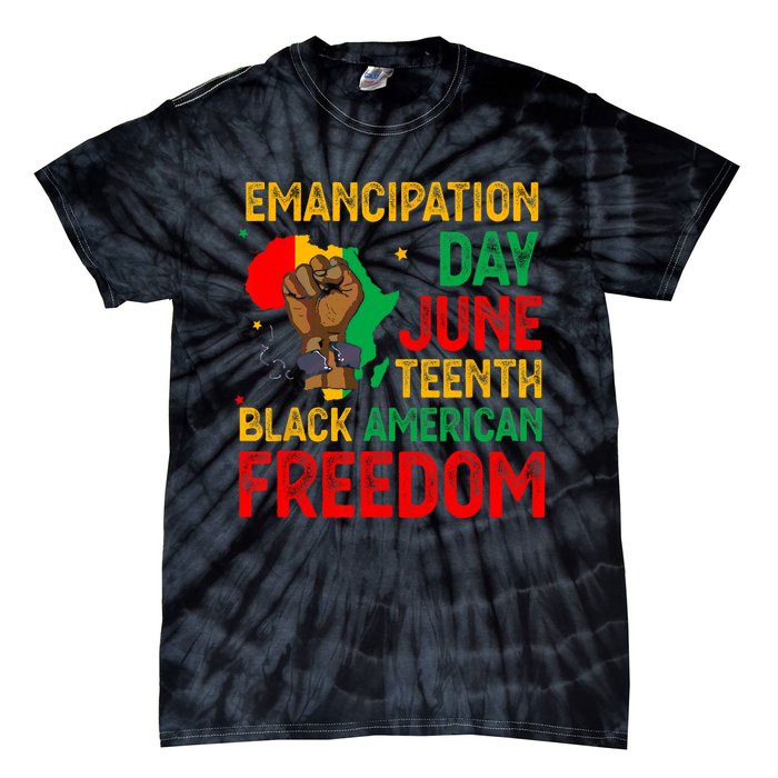 Juneteenth Emancipation Day Black American Freedom Tie-Dye T-Shirt