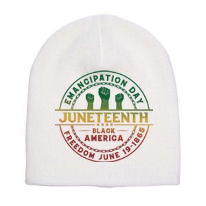 Juneteenth Emancipation Day Freedom 1865 Black America Short Acrylic Beanie